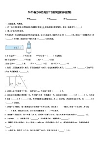 2023届沙依巴克区三下数学期末调研试题含解析