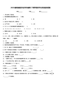 2023届河南省驻马店市汝南县三下数学期末学业质量监测试题含解析