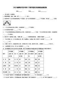 2023届泰安市东平县三下数学期末质量跟踪监视试题含解析