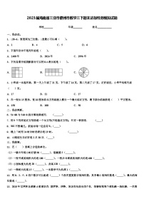 2023届海南省三亚市儋州市数学三下期末达标检测模拟试题含解析