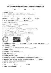 2022-2023学年贵州省六盘水水城区三下数学期末学业水平测试试题含解析