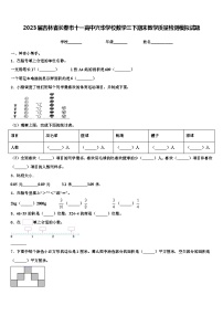 2023届吉林省长春市十一高中兴华学校数学三下期末教学质量检测模拟试题含解析