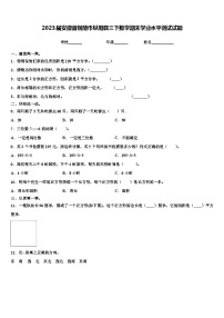 2023届安徽省铜陵市枞阳县三下数学期末学业水平测试试题含解析