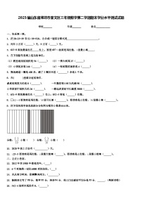 2023届山东省潍坊市奎文区三年级数学第二学期期末学业水平测试试题含解析