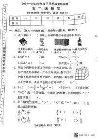 广东省东莞市望牛墩多维学校2022-2023学年五年级下学期质量检测数学试题