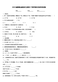 2023届西藏山南地区扎囊县三下数学期末质量检测试题含解析