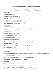 2023届长春市榆树市三下数学期末复习检测试题含解析