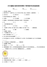 2023届黑龙江省哈尔滨市延寿县三下数学期末学业质量监测试题含解析