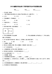 2023届雅安市名山县三下数学期末学业水平测试模拟试题含解析