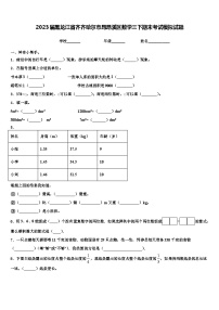 2023届黑龙江省齐齐哈尔市昂昂溪区数学三下期末考试模拟试题含解析