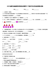 2023届黔东南南苗族侗族自治州数学三下期末学业质量监测模拟试题含解析