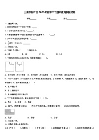 上海市松江区2023年数学三下期末监测模拟试题含解析