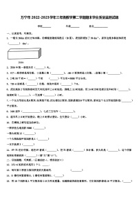 万宁市2022-2023学年三年级数学第二学期期末学业质量监测试题含解析