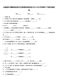 云南省怒江傈僳族自治州兰坪白族普米族自治县2022-2023学年数学三下期末经典试题含解析