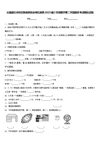 云南省红河哈尼族彝族自治州石屏县2023届三年级数学第二学期期末考试模拟试题含解析