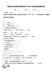 云南省文山壮族苗族自治州砚山县2023届三下数学期末监测模拟试题含解析