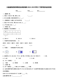 云南省西双版纳傣族自治州勐海县2022-2023学年三下数学期末监测试题含解析