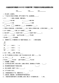 云南省昭通市镇雄县2023年三年级数学第二学期期末质量跟踪监视模拟试题含解析