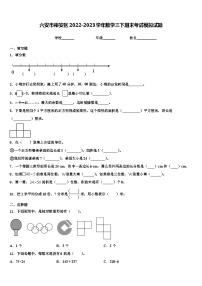 六安市裕安区2022-2023学年数学三下期末考试模拟试题含解析