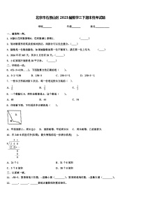 北京市石景山区2023届数学三下期末统考试题含解析