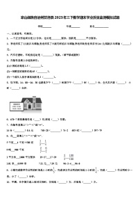 凉山彝族自治州甘洛县2023年三下数学期末学业质量监测模拟试题含解析