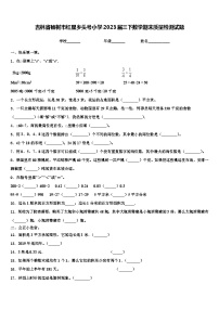 吉林省榆树市红星乡头号小学2023届三下数学期末质量检测试题含解析