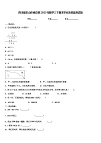 四川省乐山市峨边县2023年数学三下期末学业质量监测试题含解析