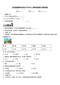 四川省成都市经开区2023年三下数学期末复习检测试题含解析