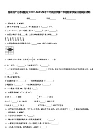 四川省广元市昭化区2022-2023学年三年级数学第二学期期末质量检测模拟试题含解析