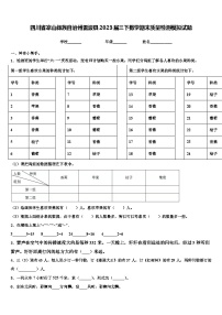 四川省凉山彝族自治州雷波县2023届三下数学期末质量检测模拟试题含解析