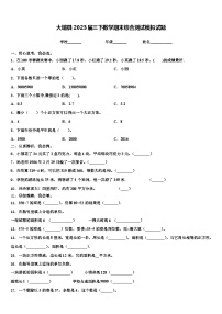 大埔县2023届三下数学期末综合测试模拟试题含解析