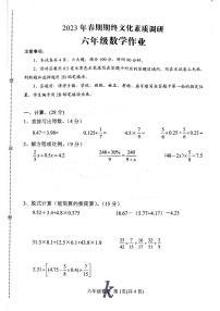 河南省南阳市西峡县2022-2023学年六年级下学期期末数学试题