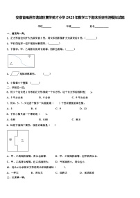 安徽省亳州市谯城区黉学英才小学2023年数学三下期末质量检测模拟试题含解析