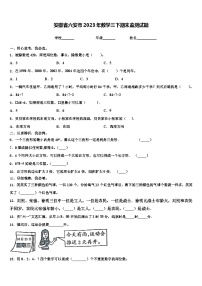 安徽省六安市2023年数学三下期末监测试题含解析