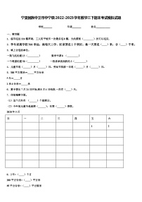 宁夏回族中卫市中宁县2022-2023学年数学三下期末考试模拟试题含解析