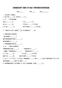 安徽省宣城市广德县2023届三下数学期末质量检测试题含解析