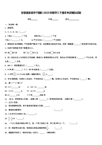 安徽省宣城市宁国区2023年数学三下期末考试模拟试题含解析