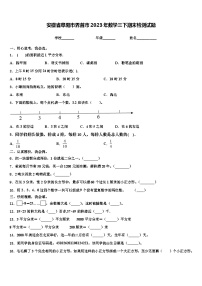 安徽省阜阳市界首市2023年数学三下期末检测试题含解析