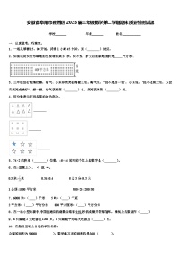 安徽省阜阳市颖州区2023届三年级数学第二学期期末质量检测试题含解析