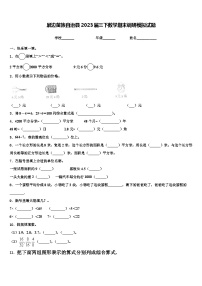 屏边苗族自治县2023届三下数学期末调研模拟试题含解析