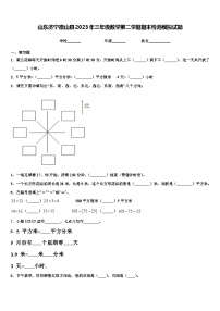 山东济宁微山县2023年三年级数学第二学期期末检测模拟试题含解析