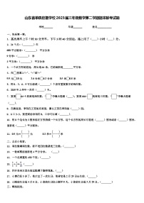 山东省单县启智学校2023届三年级数学第二学期期末联考试题含解析