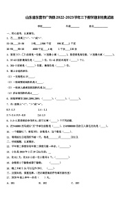 山东省东营市广饶县2022-2023学年三下数学期末经典试题含解析