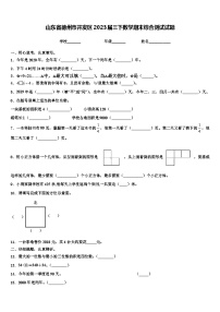 山东省德州市开发区2023届三下数学期末综合测试试题含解析