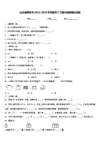 山东省泰安市2022-2023学年数学三下期末调研模拟试题含解析