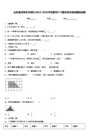 山东省菏泽市开发区2022-2023学年数学三下期末综合测试模拟试题含解析