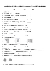 山东省菏泽市牡丹区第二小学南苑分校2022-2023学年三下数学期末监测试题含解析