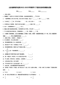 山东省聊城市冠县2022-2023学年数学三下期末达标检测模拟试题含解析