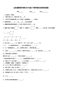 山东省聊城市莘县2023届三下数学期末达标检测试题含解析