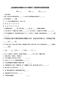 山东省青岛市莱西市2023年数学三下期末教学质量检测试题含解析